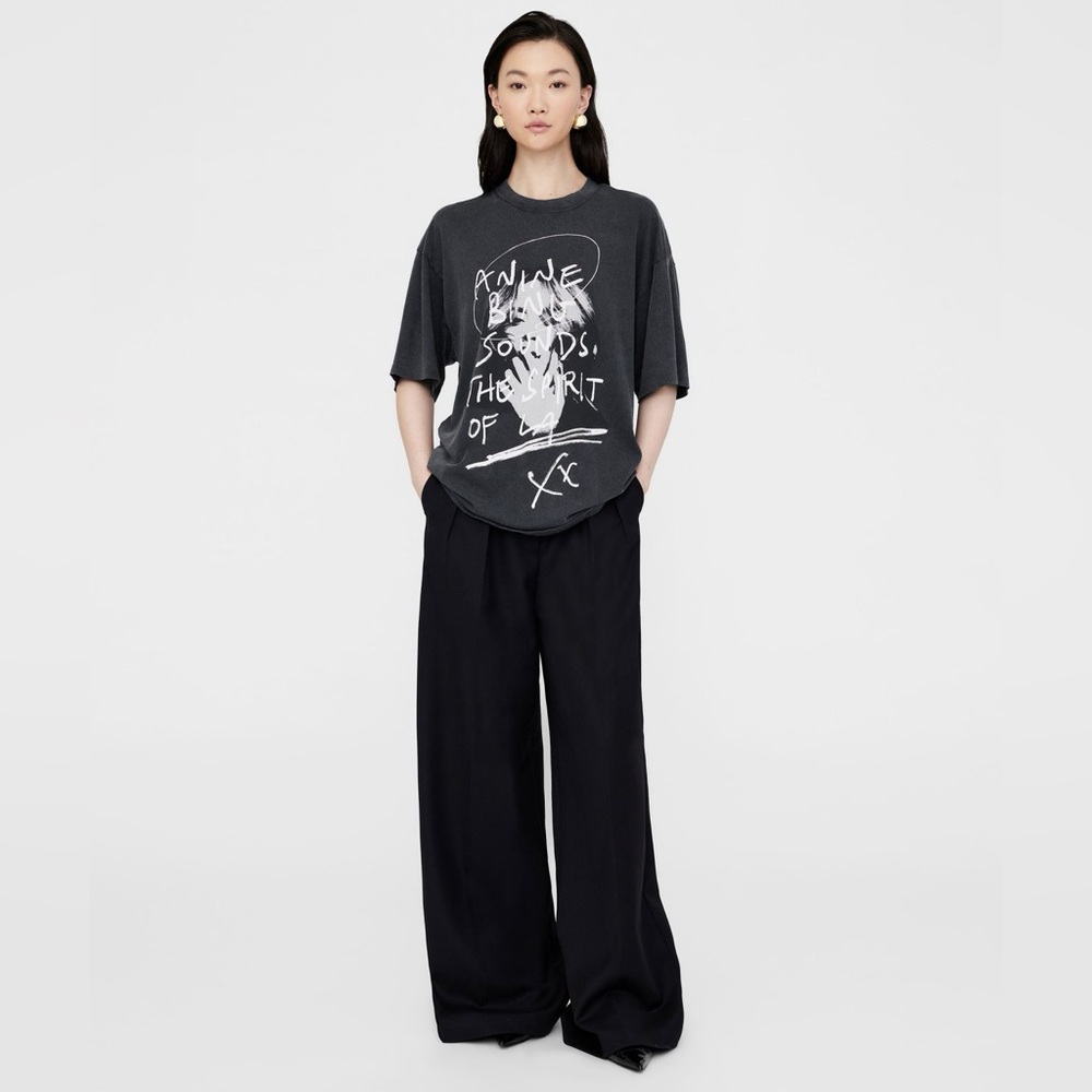 Anine Bing Kent Spirit Cotton T-Shirt in XS very oversized - Picture 4 of 7